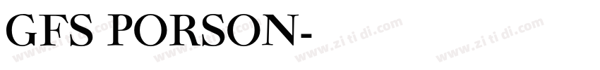 GFS porson字体转换